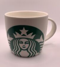 Starbucks Coffee Mug Barrel Mermaid Logo Green and White 14 oz Ceramic 2017 picture