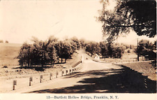 1943 RPPC Bartlett Hollow Bridge Franklin NY Delaware county by Phelps picture