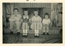 CLASSIC 1950's PORTRAIT Found Photo CHILDREN bw Original VINTAGE 31 LA 80 C picture