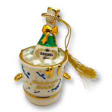 Lenox Celebrate 2001 Korbel Brut Champagne Ice Bucket Christmas Ornament picture