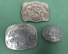 LOT OF 3 NEW N F R HESSTON BELT BUCKLES 1986,2001and a1989 miniature  H m7 picture