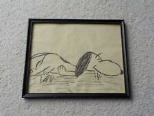 Original VINTAGE Peanuts Snoopy Sketch Drawing Cel Cell Scarce & RARE  picture