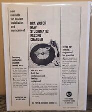 VTG 1962 Magazine Ad RCA VICTOR Studiomatic Record Changer Camden, NJ 8