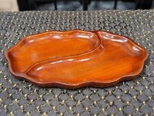 Vintage Genuine Mahogany Wood Tray Made in Haiti picture