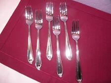 Set Of 6 Lenox Hartleigh Salad Forks 18/10 Stainless Steel 7 3/8 GG4 picture