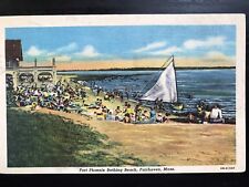 Vintage Postcard 1946 Fort Phoenix Bathing Beach, Fairhaven, Massachusetts (MA) picture