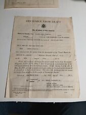 Vintage World War I Military Discharge Paper Camp Custer Langdon North Dakota  picture