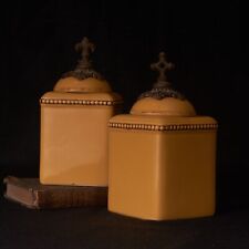 Set of Two Gracious Goods Ceramic Canisters  picture