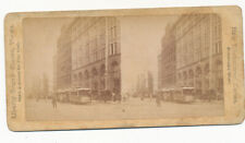 Philadelphia PA * 9th & Market Sts. & Trolly Stereo View 1890s  Liberty Brand SV picture