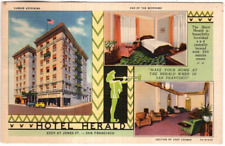 LINEN Postcard     HOTEL HERALD  -   SAN FRANCISCO, CALIFORNIA picture