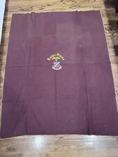 VTG Kappa Sigma FRATERNITY Maroon WOOL LAP BLANKET Throw 60x75 picture