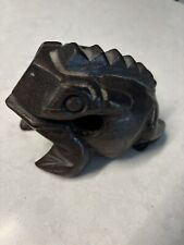 Vintage Hand Carved Wooden Croaking Frog Percussion Instrument picture