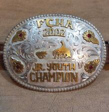 Vintage 2002FCHA Jr.Youth Champion Florida Cutting Horse Association Belt,Buckle picture