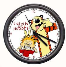 Calvin And Hobbes Tiger Boy Comic Strip Retro Vintage Gift Sign Wall Clock picture