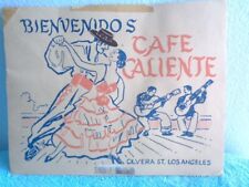 Vintage 1945-46 Bienvenidos Café Caliente Restaurant Los Angeles CA Photo Holder picture