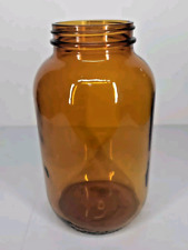 1949 Duraglas Amber Mason Jar Streator Owens-Ilinois Glass  No Lid, EUC VTG picture