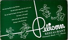 Clearwater Beach FL-Florida, Pelican Restaurant, Vintage Postcard picture