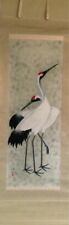 Japanese Painting Hanging Scroll A Pair of Red Crowned Crane elernal love Sign picture