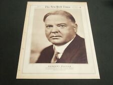 1928 NOV 11 NEW YORK TIMES ROTO SECTION -HERBERT HOOVER PRESIDENT ELECT- NT 6913 picture