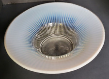 Vintage Fenton console Bowl White opalescent blue                             49 picture