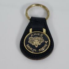 Vintage NOS Aries Leather Keychain Horiscope Mar 21 - Apr 19 picture