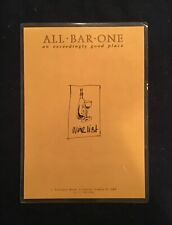 Vintage ALL-BAR-ONE Wine List Menu, London England, Laminated, VG Condition picture