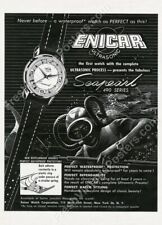 1950s Enicar Seapearl 490 diving watch scuba diver art NEW poster 18x24 picture