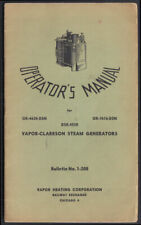 Vapor-Clarkson Railway Steam Generators Operator's Manual 1948 picture