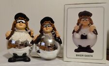 2 Department 56 Biker Babe Chic Mama Born To Be Wild Noel Christmas Ornament D12 picture