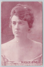 Nance O'Neil, Theatre Film Actress Victorian Postcard 