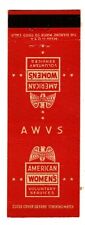 AMERICAN WOMEN'S VOLUNTARY SERVICES matchbook matchcover - AWVS - WORLD WAR II  picture