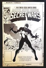 Secret Wars #8 Spider-Man by Mike Zeck 11x17 FRAMED Original Art Poster Marvel picture