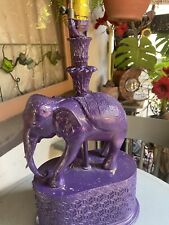 ElephantTable Lamp Vintage MCM Hollywood Regency Tropical Jungle Purple chic picture