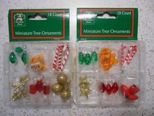 36 Miniature Mini Plastic Christmas Feather Tree Ornaments NEW picture