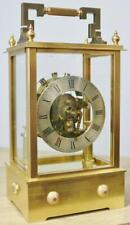 Rare Antique Electro Mechanical Brass & 4 Glass Eureka Type Table Carriage Clock picture