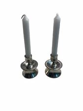 Vintage Metal Candle Stand Holder Shokudai -Japanese set Of 2 picture