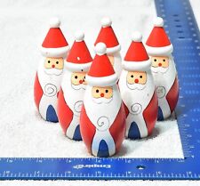 Vintage Hand Painted Santa Bowling Pins Vintage Christmas Decoration No Ball picture
