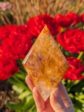 Golden Healer Carving Diamond Rhombus Crystal Gemstone picture