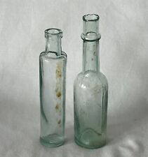 2 Different Antique Vintage Glass Bottles Dug Dig Find #M3 picture