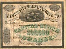 Merchants Union Express Co. Issued to H. Clews and Co. - Stock Certificate - Exp picture