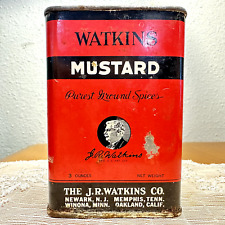1930's Vintage Watkins Mustard Tin picture