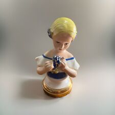 Vintage Ceramic Holland Mold Doris Perkins Blonde Lady Bust 6” CHIPPING picture