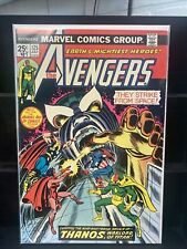 Avengers #125 Key Thanos Appearance Has Marvel Stamp Bronze Age 1974 picture