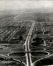 LG918 1959 Original Photo HERE IS AN AERIAL VIEW Cloverleaf Intersection Hwy 100 picture