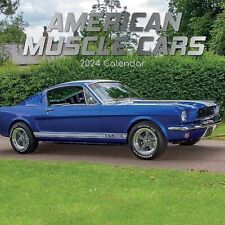 2024 Square Wall Calendar - American Muscle Cars 12 x 12 Inch Monthly View 16... picture