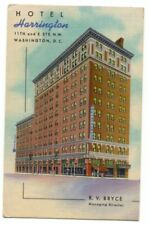 Washington DC Hotel Harrington Linen Postcard picture