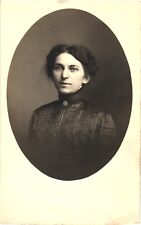 Portrait of A Woman In A Black Dress Postcard picture