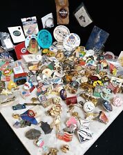 2lb Lot Of Mixed Pins Lapel Enamel USA Vintage Military Y2K And More picture