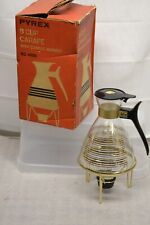 MID CENTURY MODERN PYREX 8 CUP CARAFE W/ CANDLE WARMER #4608 NEW IN BOX USA MCM picture