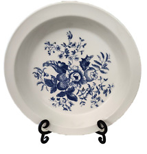 Vintage Royal Worcester Blue Floral Rhapsody Porcelain Pie Quiche Baking Dish  picture